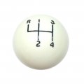 1965 Buick Skylark/GS/Regal/GN SHIFT BALL MANUAL WHITE WITH 4-SPEED SHIFT PATTERN 5/16