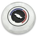 1968 Chevrolet Impala/Caprice/Bel Air BOW TIE 3 SPOKE STYLE CUSHION GRIP OR WOOD WHEEL HORN CAP; GM 3901314 | ST4155Z
