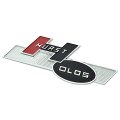1968 Oldsmobile Cutlass/442/F85 CUTLASS FRONT FENDER OR TRUNK LID EMBLEM HURST OLDS PLASTIC (RED/BLACK) - EA | EM12665T