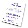 1972 Pontiac Firebird/TransAm ASSEMBLY MANUAL | BK12738F