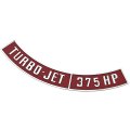 1987 Chevrolet El Camino DIECAST METAL AIR CLEANER EMBLEM TURBO-JET 375HP | EM15395C