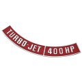 1987 Chevrolet El Camino DIECAST METAL AIR CLEANER EMBLEM TURBO-JET 400HP GM # 3874913 | EM15396C
