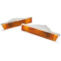 1987 Oldsmobile Cutlass/442/F85 PARKING LIGHT / TURN SIGNAL LENSES WITHOUT MONITORS (AMBER - MOUNT IN BUMPER) - PAIR | XL23230T