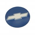 1971 Chevrolet El Camino SS CENTER WHEEL CAP INSERT - BLUE BACKGROUND WITH SILVER BOWTIE (REPRODUCTION) - EACH | WT52712C