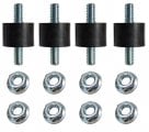 1964 Pontiac GTO/LeMans/Tempest AIR CONDITIONING MOUNTING STUD INSULATOR (THIS IS THE 3/4'' ROUND RUBBER INSULATOR WITH A 5/16'' STUD ON EACH END) - KIT (4 PIECE) | AC1234Z