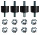 1967 Chevrolet Chevelle/Malibu AIR CONDITIONING MOUNTING STUD INSULATOR (THIS IS THE 3/4'' ROUND RUBBER INSULATOR WITH A 5/16'' STUD ON EACH END) - KIT (4 PIECE) | AC1234Z