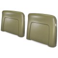 1971 Chevrolet Impala/Caprice/Bel Air PLASTIC BUCKET SEAT BACKS - INJECTION MOLDED WITH MOLDED CHROME (FITS 68 ALL & 69-72 RECLINING SEATS ONLY) IVY GOLD - PR | IN4400Z