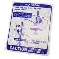 1967 Pontiac Full Size JACK USAGE INSTRUCTIONS (DT0011) | DC0011PB