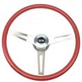 1978 Chevrolet Corvette ''SS'' SPECIAL 3 SPOKE CUSHION GRIP STEERING WHEEL (RED) - INCLUDES HUB, HARDWARE, HORN CONTACT AND SS CAP | ST1113C