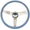 1978 Chevrolet Corvette ''SS'' SPECIAL 3 SPOKE CUSHION GRIP STEERING WHEEL (BLUE) - INCLUDES HUB, HARDWARE, HORN CONTACT AND SS CAP | ST1114C