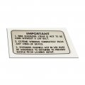 1970 Pontiac Grand Prix 69-UP SHOULDER HARNESS SEAT BELT SAFETY DECAL - EA (THIS DECAL MOUNTS ON THE BACK SIDE OF BUCKLES. IT IS SILVER FOIL WITH BLACK WRITING) | DC5555Z