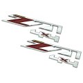 2008 GM Truck SILVERADO / SIERRA Z71 4X4 RED & CHROME FENDER EMBLEM - PAIR | EM7145K