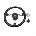 1979 Pontiac Firebird/TransAm FORMULA STEERING WHEEL THICKER FAT STYLE EARLY PRODUCTION BLACK WITH SILVER ANODIZED SPOKES KIT | ST7082F
