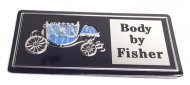 1984 Pontiac Grand Prix 69-UP DOOR SILL PLATE STICKER METAL BODY BY FISHER EMBLEM- EACH | IN80913Z