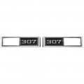 1968 Chevrolet El Camino FRONT MARKER LIGHT CHROME BEZELS (ENGINE SIZE 307) PAIR | XL4997C