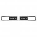 1968 Chevrolet El Camino FRONT MARKER LIGHT CHROME BEZELS (ENGINE SIZE 327) PAIR | XL6654C