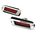 1968 Chevrolet Impala/Caprice/Bel Air REAR SIDE MARKER ASSEMBLY CHROME BEZELS AND LENSES WITH LIGHT HOUSING - PAIR | XL1012P
