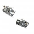 1966 Cadillac Cars SUNVISOR SUPPORT/TOP LATCH RECEPTACLE (BRUSHED - WILL WORK ON 1965 SECOND DESIGN ONLY) - PAIR | CV10806P