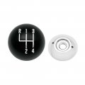 1975 Pontiac GTO/LeMans/Tempest SHIFT BALL MANUAL BLACK/CHROME 2 PIECES WITH 4-SPEED SHIFT PATTERN 3/8 COARSE THREAD | CP1699Z