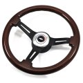 1968 Chevrolet Corvette AFTERMARKET STEERING WHEEL KIT (WOOD WHEEL WITH BLACK ANODIZED SPOKES, 14'' OUTSIDE DIAMETER) | ST7154C