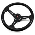 1978 Oldsmobile Full Size AFTERMARKET STEERING WHEEL KIT (DARK BLACK WOOD WHEEL WITH BLACK ANODIZED SPOKES, 14 | ST9528T