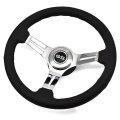 1970 Chevrolet Corvette AFTERMARKET STEERING WHEEL KIT (BLACK LEATHER WHEEL WITH CHROME 3 SPOKES WHEEL, 14 | ST3285C
