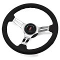 1978 Oldsmobile Full Size AFTERMARKET STEERING WHEEL KIT (BLACK LEATHER WHEEL WITH CHROME SPOKES 14'' OUTSIDE DIAMETER) | ST3223T