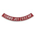 1987 Chevrolet El Camino DIECAST METAL AIR CLEANER EMBLEM TURBO-JET 502HP NOT A DECAL | EM1540C