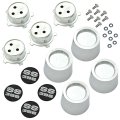 1970 Chevrolet El Camino SS 396 CENTER CAP SET INCLUDES: 4 CAPS, 4 SS 396 EMBLEMS, 4 RETAINERS, AND 8 SCREWS CORRECT DEEP STYLE CENTER FOR EMBLEM - SET | WT9512C