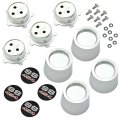 1970 Chevrolet El Camino SS 454 CENTER CAP SET INCLUDES: 4 CAPS, 4 SS 454 EMBLEMS, 4 RETAINERS, AND 8 SCREWS CORRECT DEEP STYLE CENTER FOR EMBLEM - SET | WT9513C