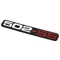 1990 GM Truck DOOR EMBLEM 502-SS BLACK/BRUSHED CHROME/RED  EA FITS CHEVROLET/GMC TRUCK/1500 | EM1024K