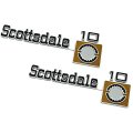1979 GM Truck CHEVY TRUCK SCOTTSDALE 10 FRONT FENDER EMBLEM GM # 14016639  PAIR | 14016639