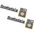 1979 GM Truck CHEVY TRUCK SCOTTSDALE 20 FRONT FENDER EMBLEM GM # 14016640  PAIR | 14016640