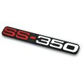 1990 GM Truck DOOR EMBLEM SS-350 BLACK/BRUSHED CHROME/RED  EA FITS CHEVROLET/GMC TRUCK/1500 | EM5810K