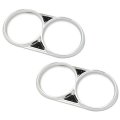 1964 Pontiac GTO/LeMans/Tempest HEADLIGHT OE ALUMINUM BEZELS WITH BLACK INSERTS  PR | GH6037G