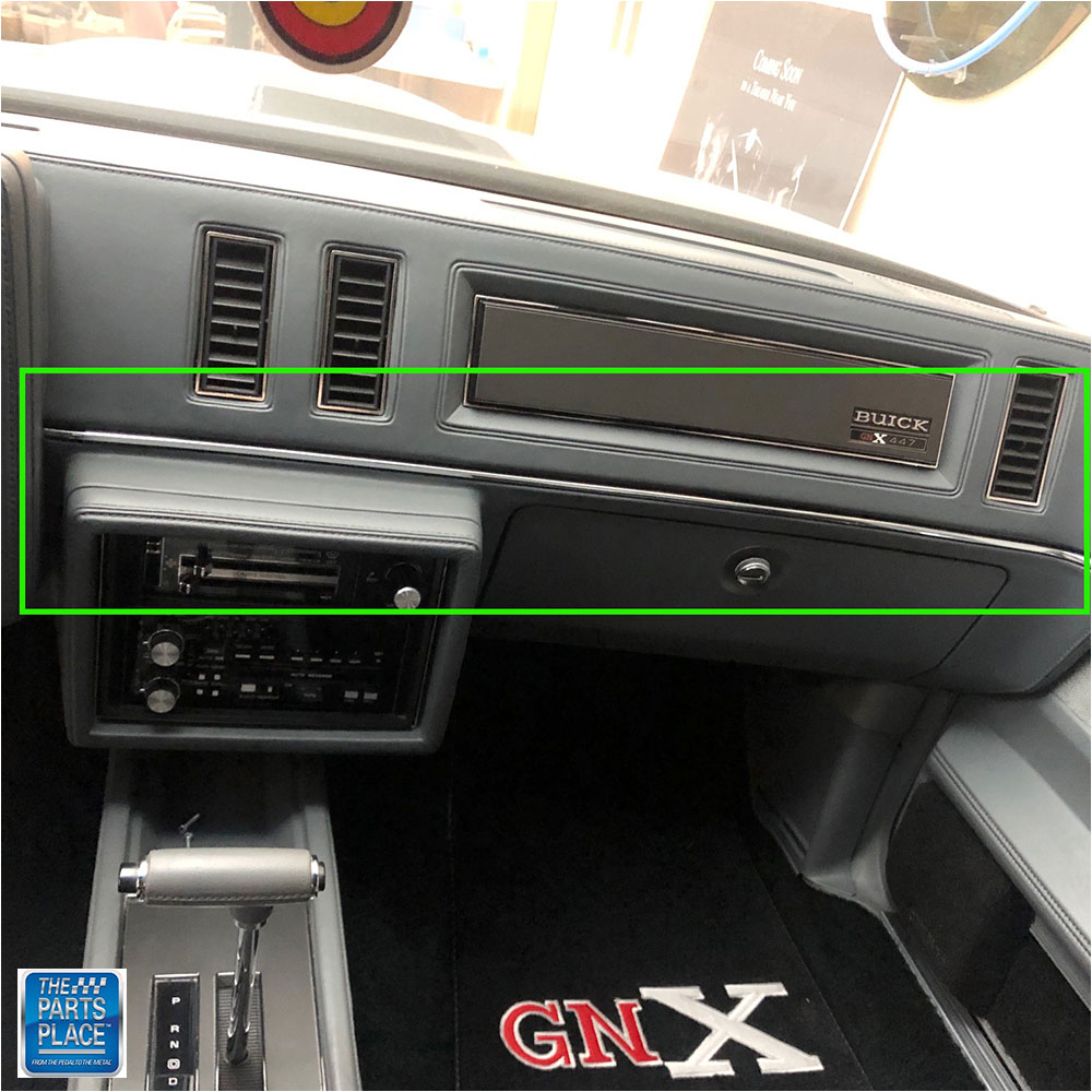 Dash bead chrome moulding insert right side for 1982-1987 Regal GN. GM # 1256404