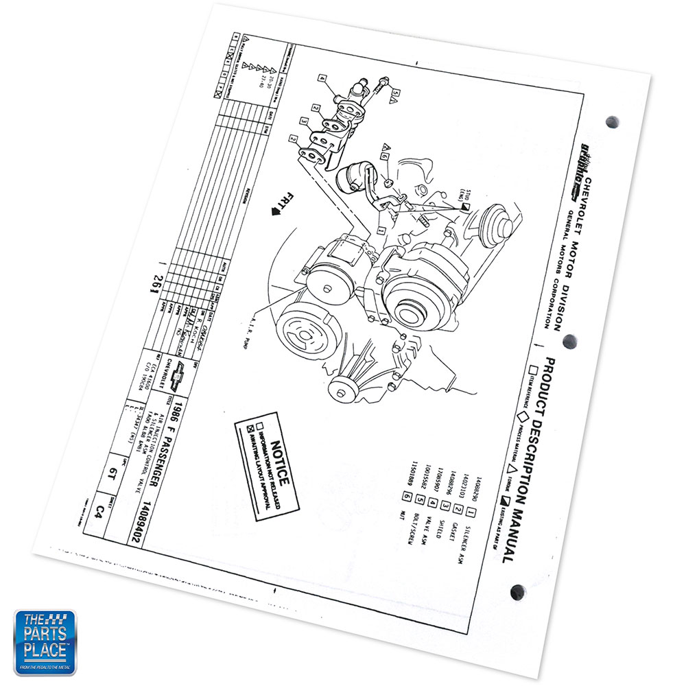 1986 Camaro Factory GM Assembly Manual Each eBay