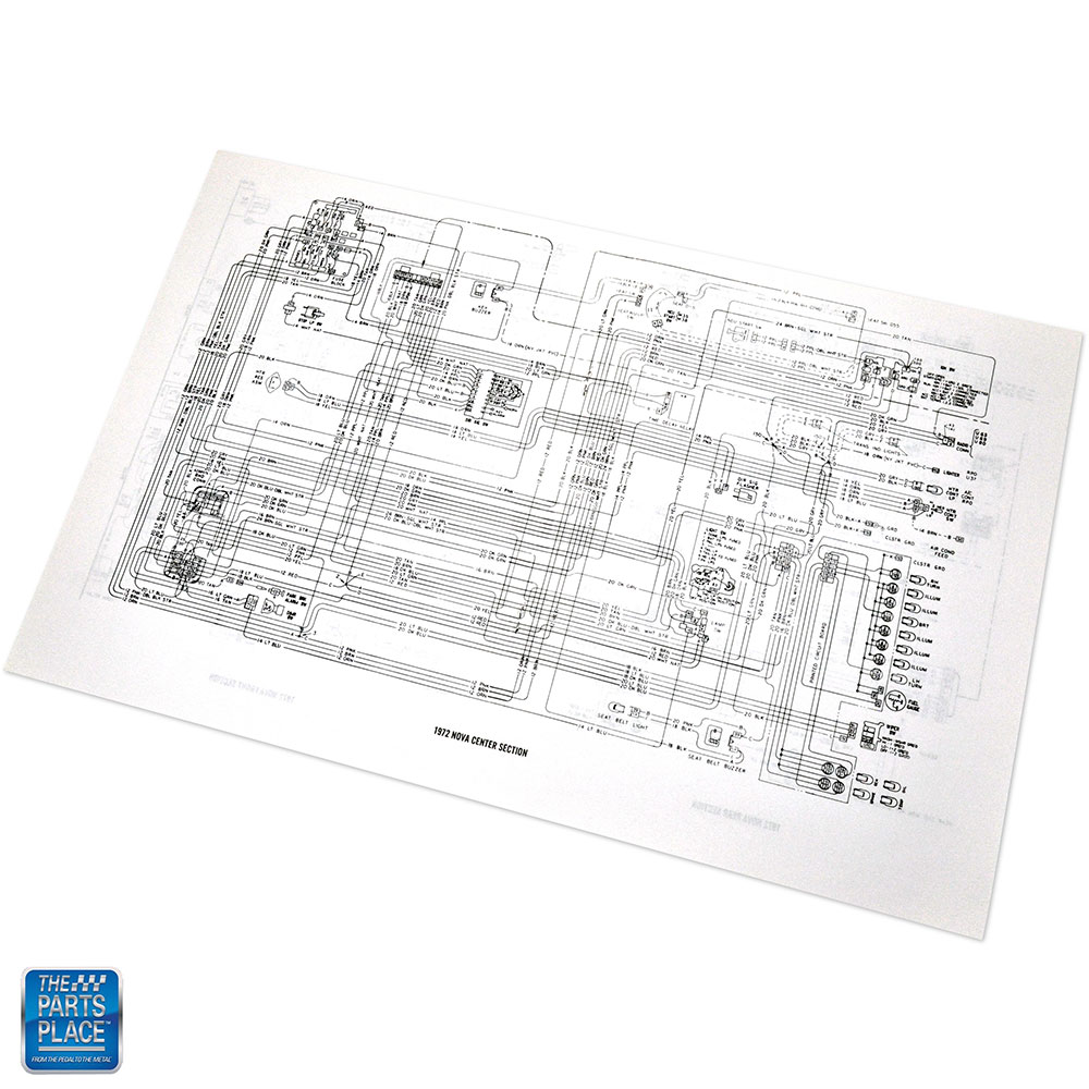 1972 Nova Wiring Diagram Manual Each | eBay