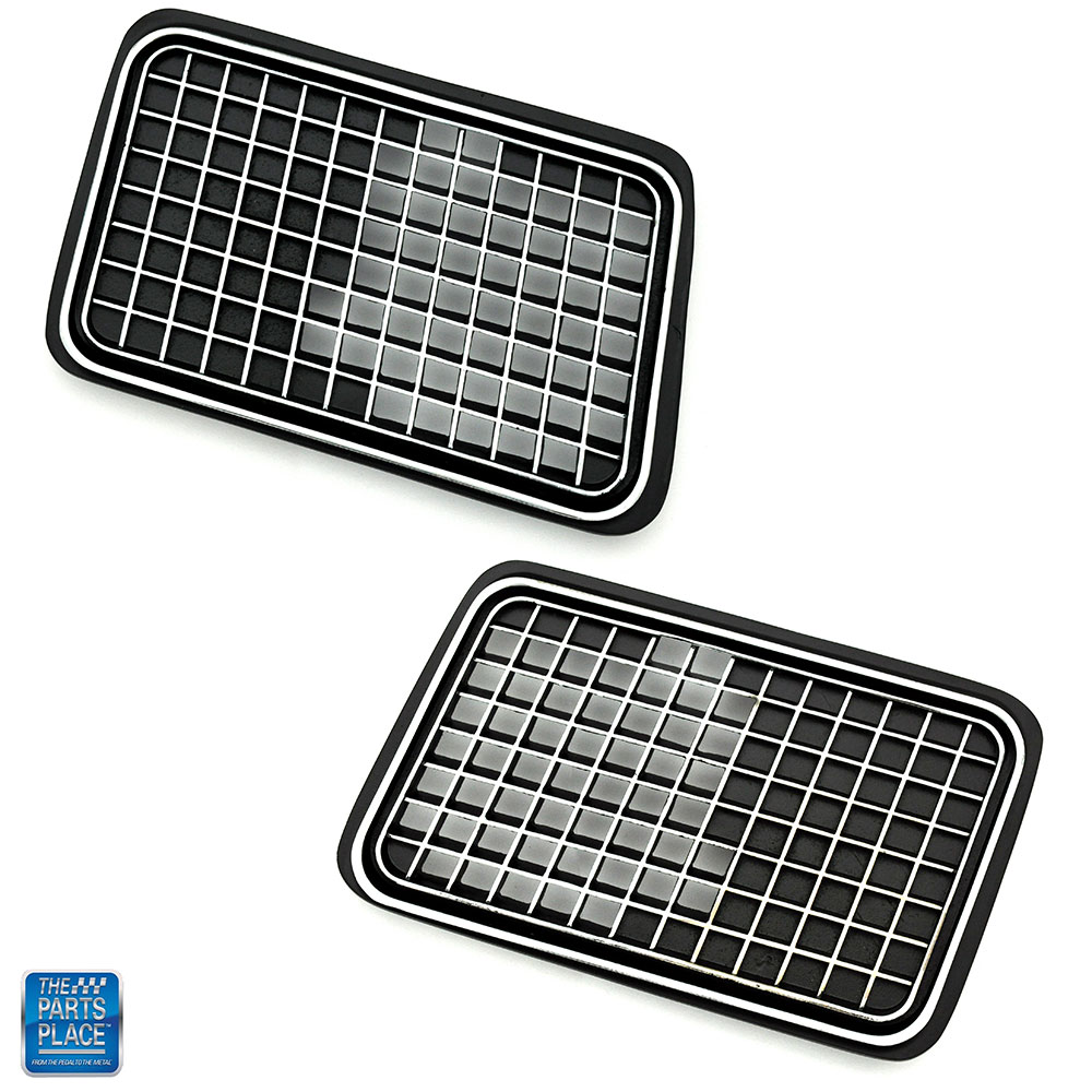 1970 1972 Buick Skylark Gs Hood Chrome Grille Inserts Pair Ebay