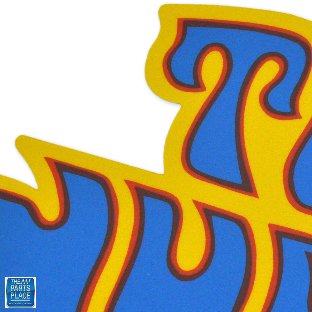 The Judge front fender decal blue for 1970-1971 GTO.