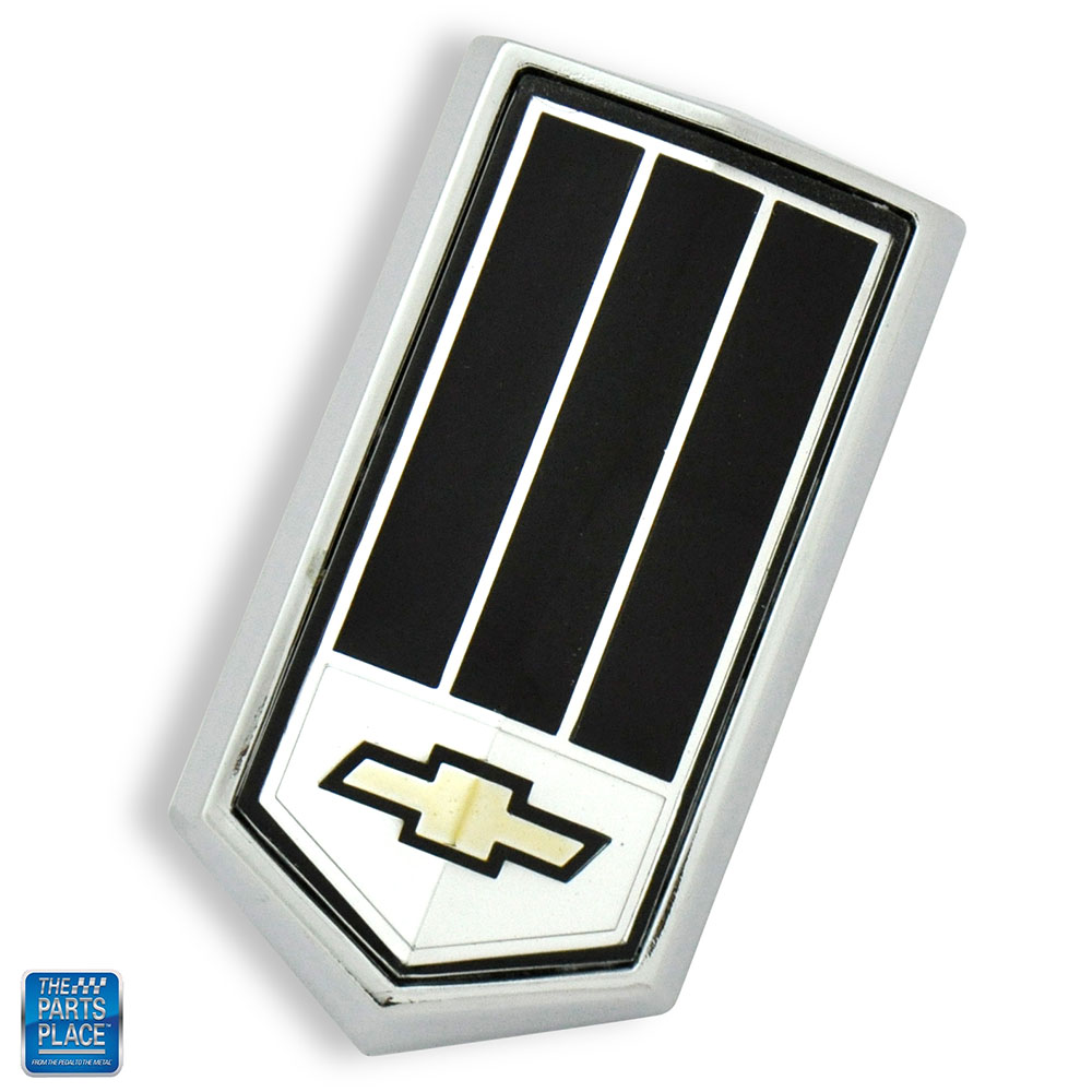 1979 Camaro Rear Fuel Gas Door Emblem Z28 Black Silver Gold Bowtie EA