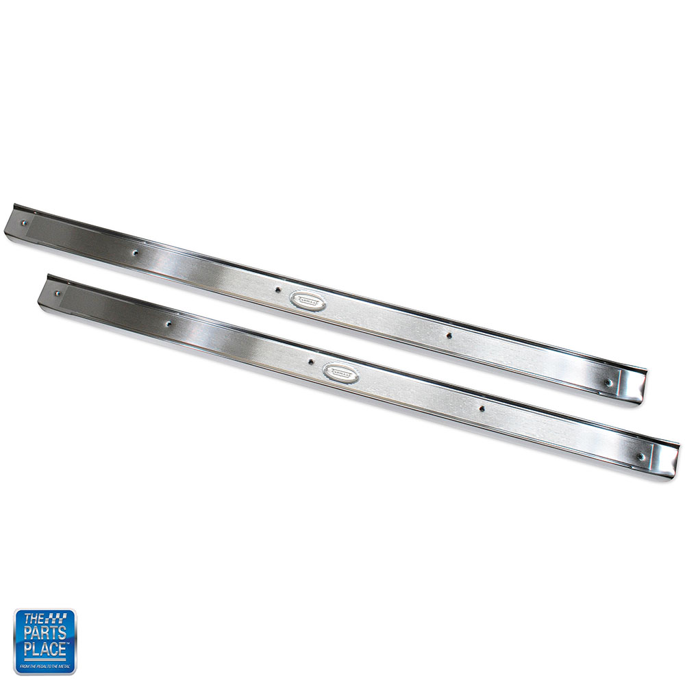 Convertible door sill plates pair for 1961-1964 Cadillac cars.