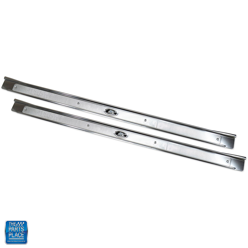 19641967 A Body Riveted Door Sill Plates Concours Show Quality Pair eBay