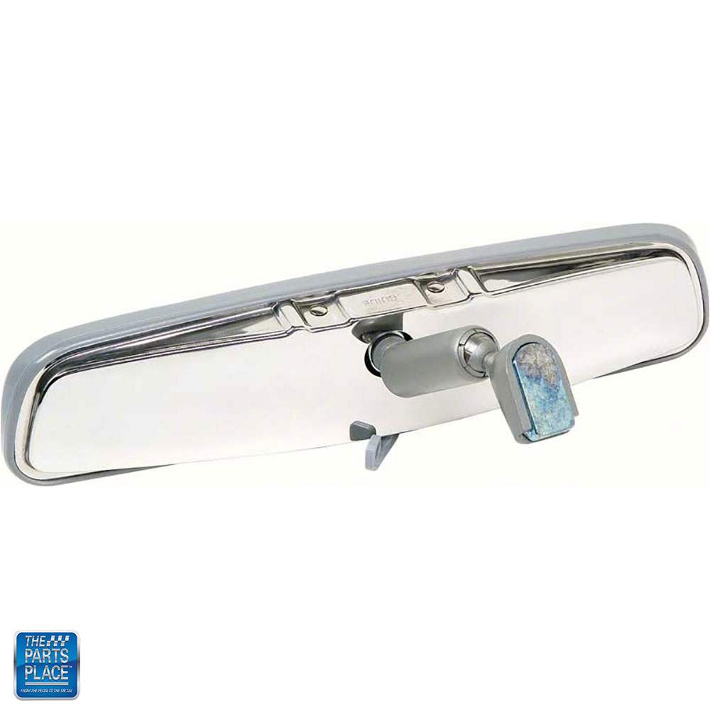 Interior Rearview Mirror 10 Stainless Back With Gray Trim Stamped Guide Day/Night EA for GM cars