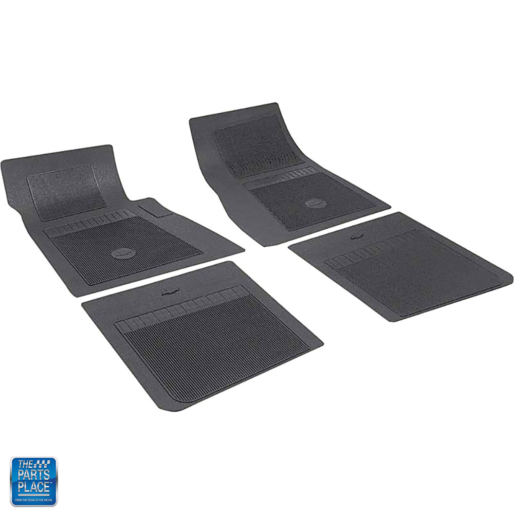 19661972 Chevrolet Impala Black Floor Mat Set Rubber eBay