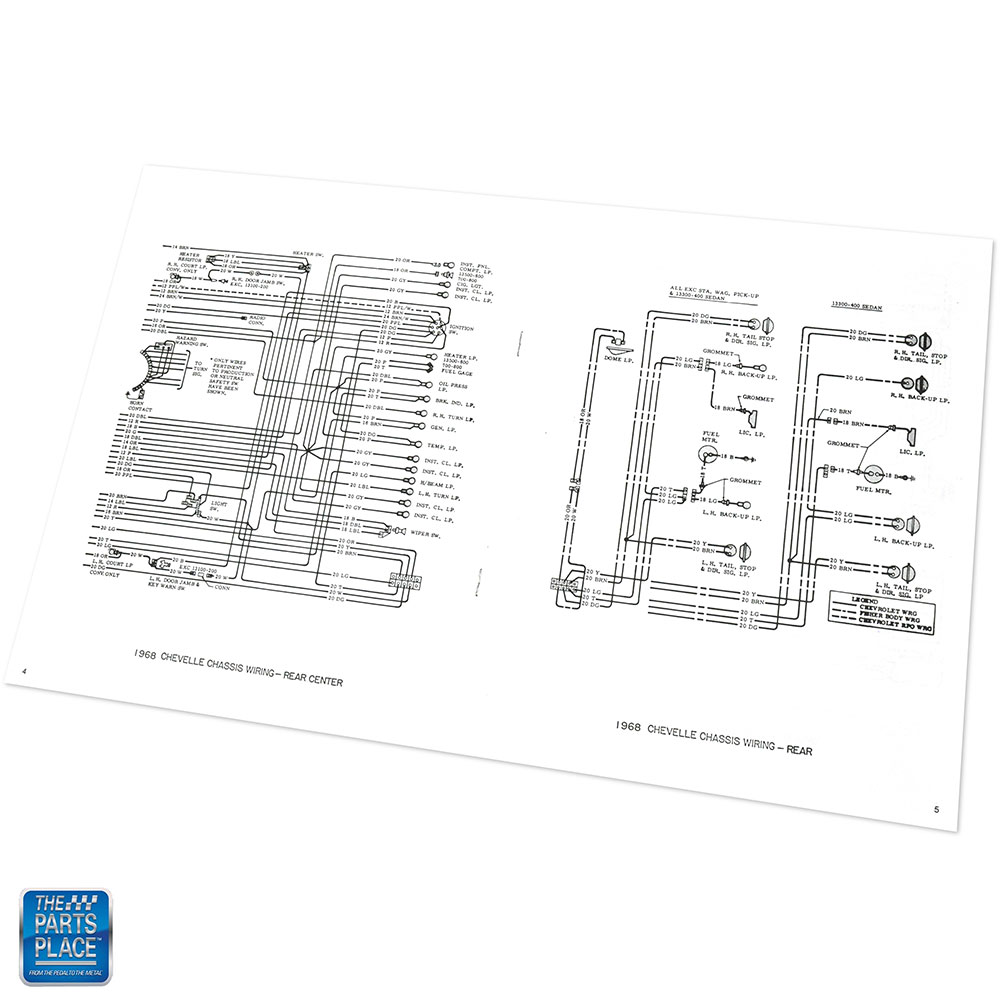 1968 Chevelle Wiring Diagram Manual Brochure Each eBay