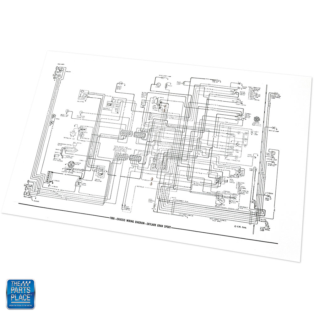 1966 Buick Special Gran Sport Skylark Wiring Diagram Manual Brochure
