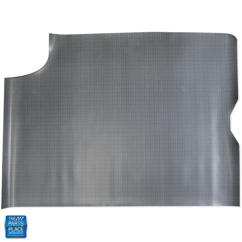 Rubber trunk mat in gray and black for 1967 GTO, LeMans and Tempest.