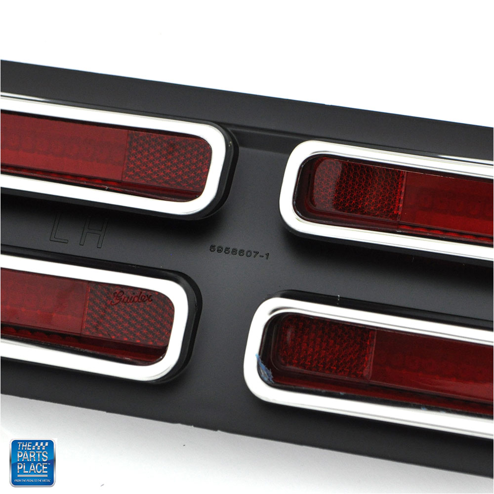 1967 GTO Rear Tail Lamp Light Lens w/ Stainless Moldings and Correct