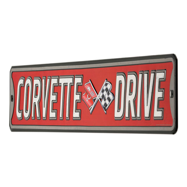 Corvette Drive High Gloss Embossed Tin Street Sign | 90169183-S